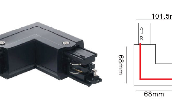 LR061-LL  LED Euro L Connector Left