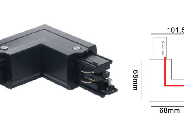 LR061-LR LED Euro L Connector Right