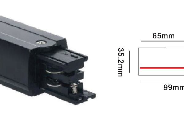LR061-PL LED Euro Power Connector Left