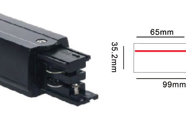 LR061-PR LED Euro Power Connector Right