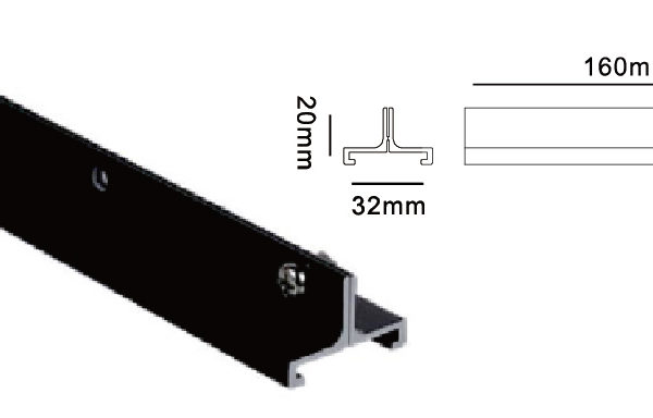 LR061-SC LED Euro Suspension Rod With Clamp