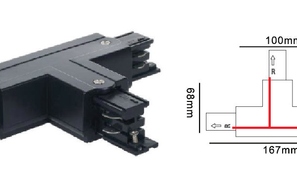 LR061-TL LED Euro T Connector Left