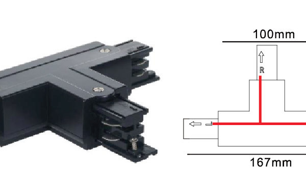 LR061 - TR LED Euro T Connector Right