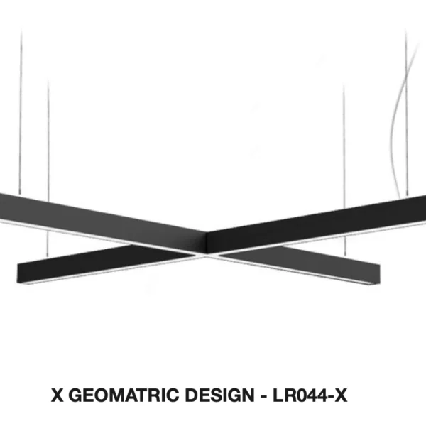 LR044-X - X SHAPE GEOMATRIC SUSPENDED LINEAR PENDANT LIGHT